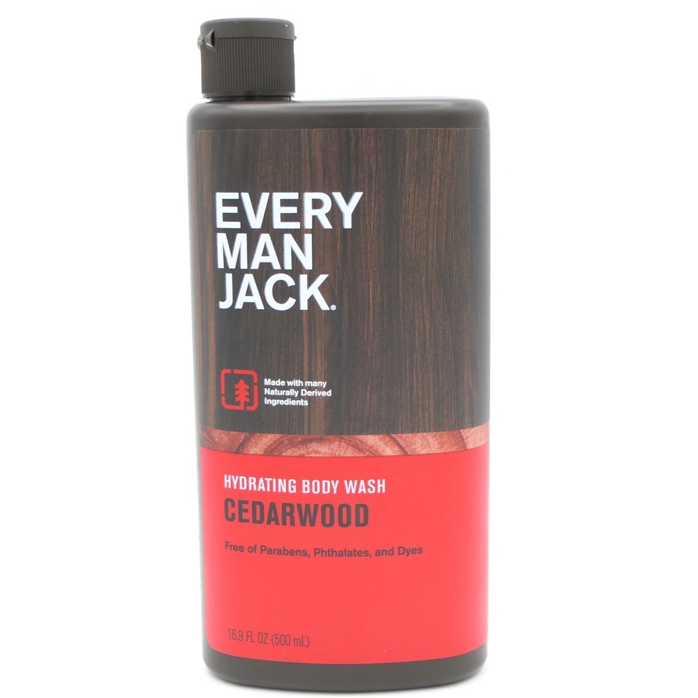 Every Man Jack Cedarwood Hydrating Body Wash Shower Gel For Men 16.9 fl oz